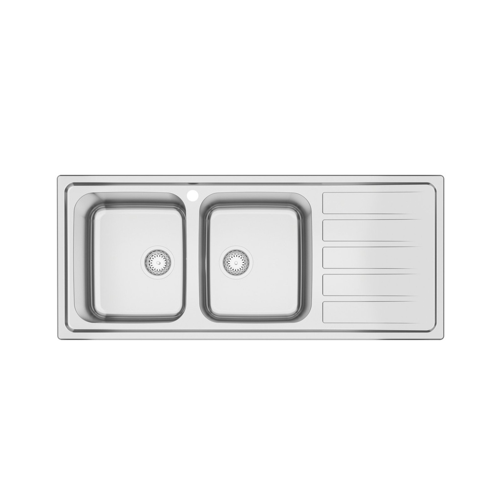 LAVAPLATOS MAREA 2C PLUS, PRIME, DE EMPOTRAR, EN ACERO INOX., CON AGUJERO 16X50 CM