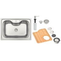LAVAPLATOS MORGANA 60 FX, PRIME, DE SOBREPONER, EN ACERO INOX., 69X49 CM, CON ACCESORIOS