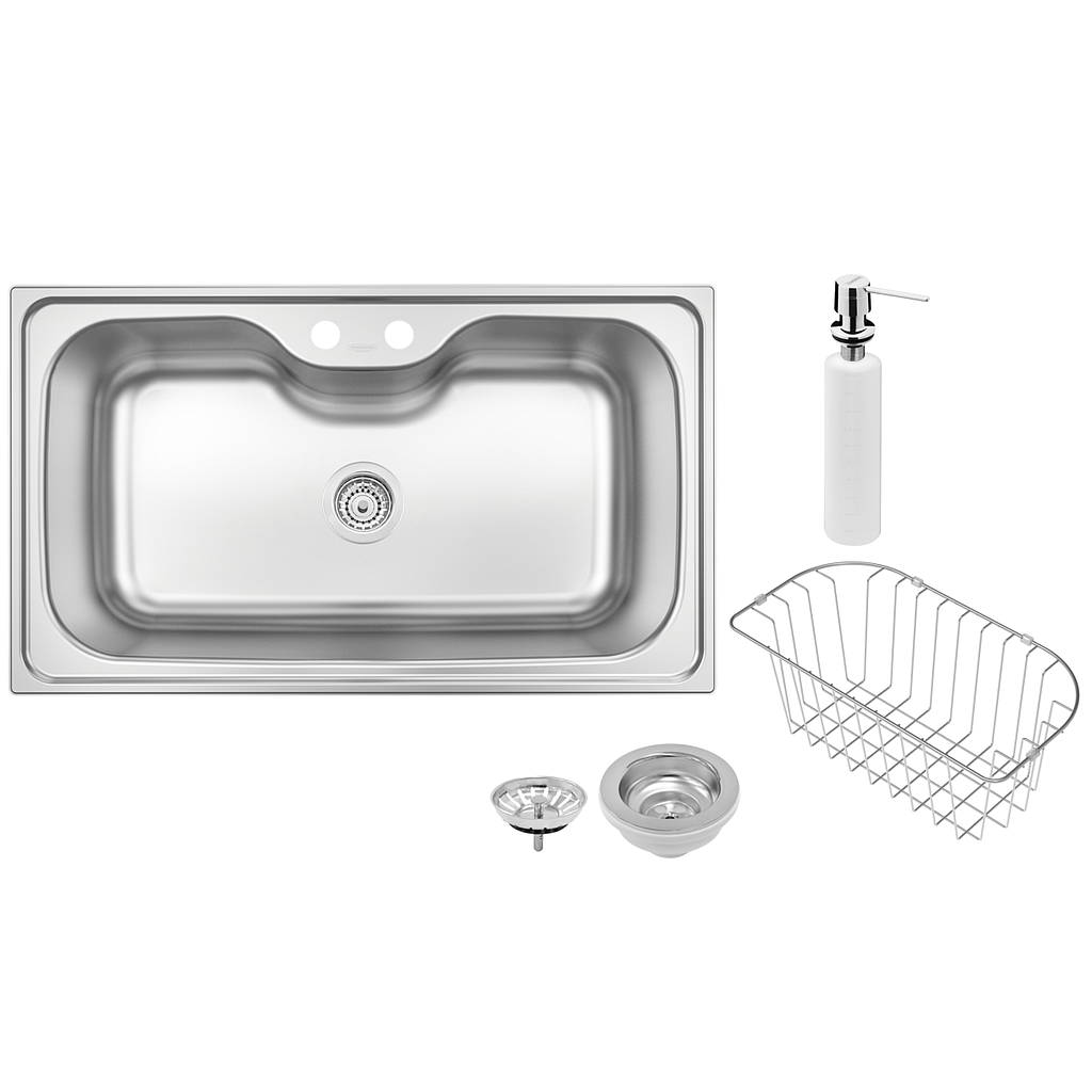 LAVAPLATOS MORGANA MAXI 78 FX, PRIME, DE EMPOTRAR, EN ACERO INOX., 86X50 CM, CON ACCESORIOS