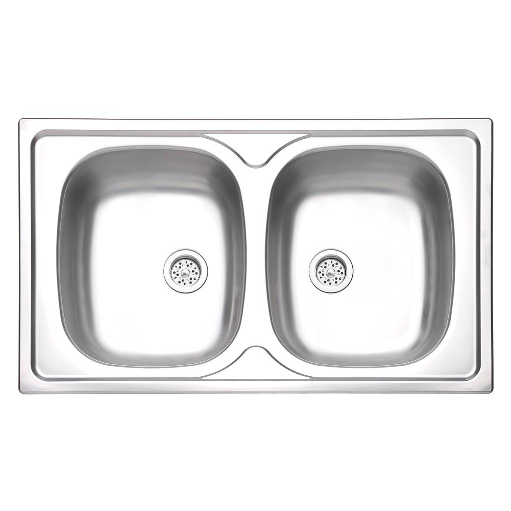 [93808641] LAVAPLATOS SIGMA 2 C 34, PERFECTA, DE EMPOTRAR, EN ACERO INOX., 3" 86X50 CM. (cant min)