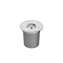 BASURERO CLEAN ROUND 5 L, DE EMPOTRAR, EN ACERO INOX.
