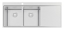 LAVAPLATOS SMOOTH 2C 34 EX, DESIGN COLLECTION, DE EMPOTRAR, EN ACERO INOX., 116X52 CM