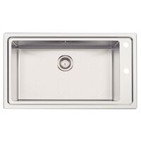 [93894123] LAVAPLATOS SQUARE 86 1C 2F EN ACERO INOX, DE SOBREPONER, 86X50 CM.