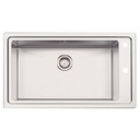 LAVAPLATOS SQUARE 86 1C 2F EN ACERO INOX, DE SOBREPONER, 86X50 CM.