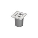 BASURERO CLEAN SQUARE 5 L, DE EMPOTRAR, EN ACERO INOX.