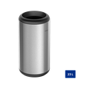 BASURERO EN ACERO INOX CON BASE Y ANILLO EN POLIPROPILENO 23 L.