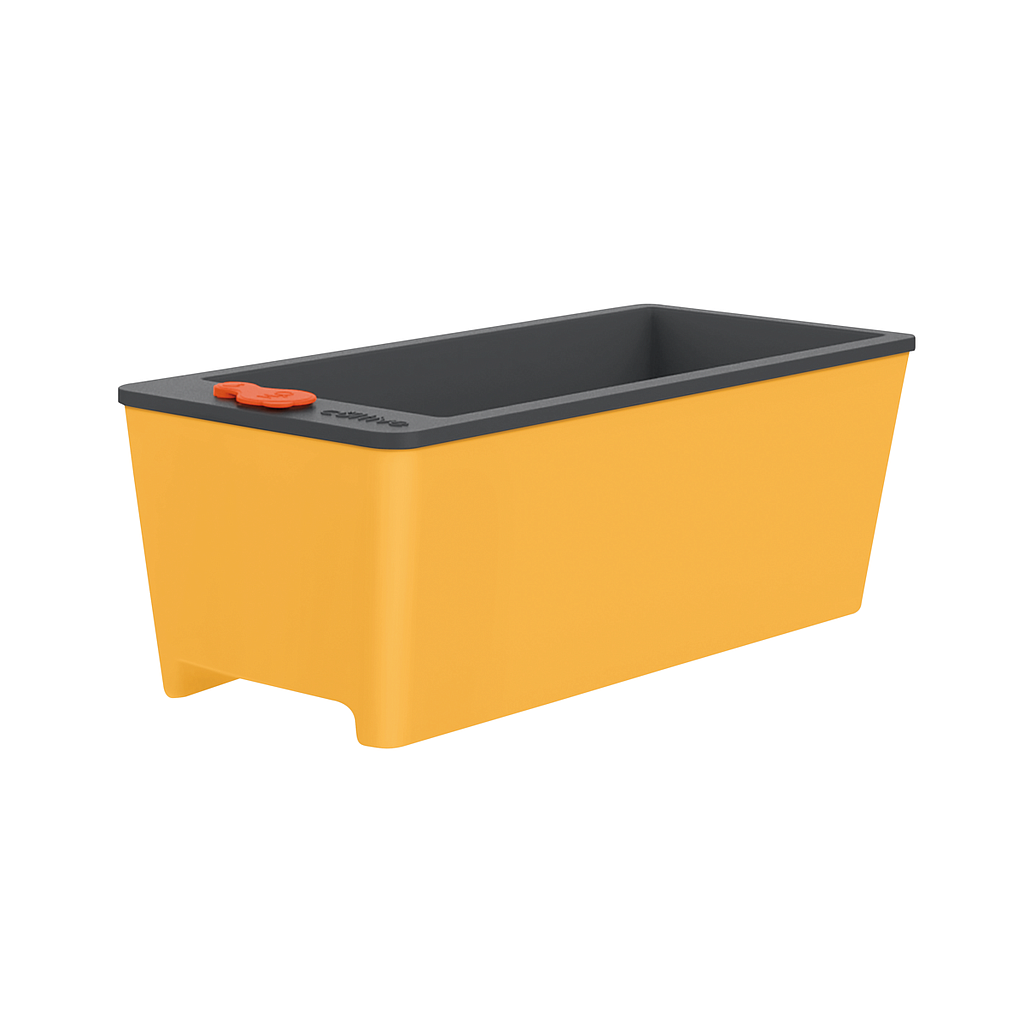 MACETA AUTOIRRIGABLE AMARILLA, 12 L, EMBALAJE DE REGALO