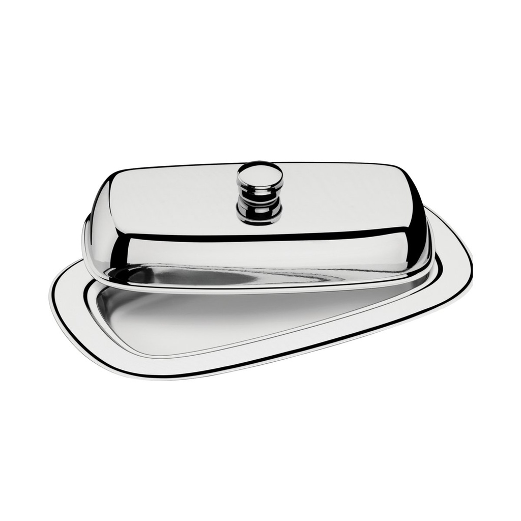 MANTEQUILLERA CON TAPA EN ACERO INOXIDABLE SERVICE