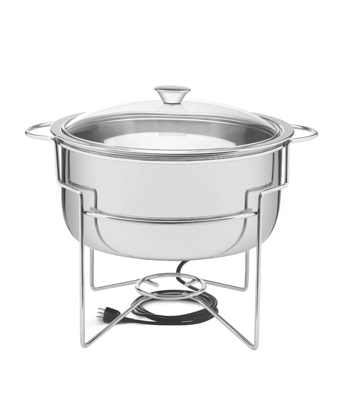 -RECHAUD REDONDO 7L. EN ACERO INOXIDABLE CON RESISTENCIA 220 V.