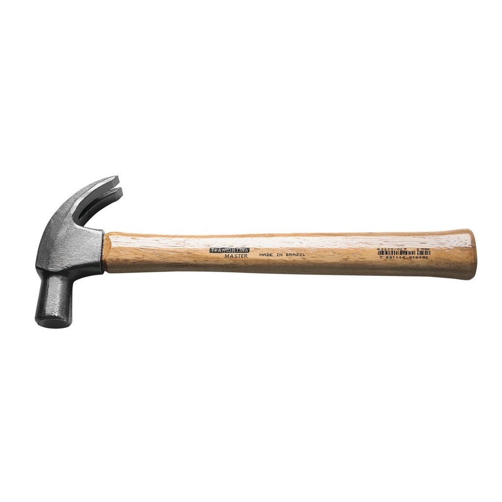 [40370027] MARTILLO DE UÑA, 27 MM, ACABADO ARENADO, MANGO DE MADERA 