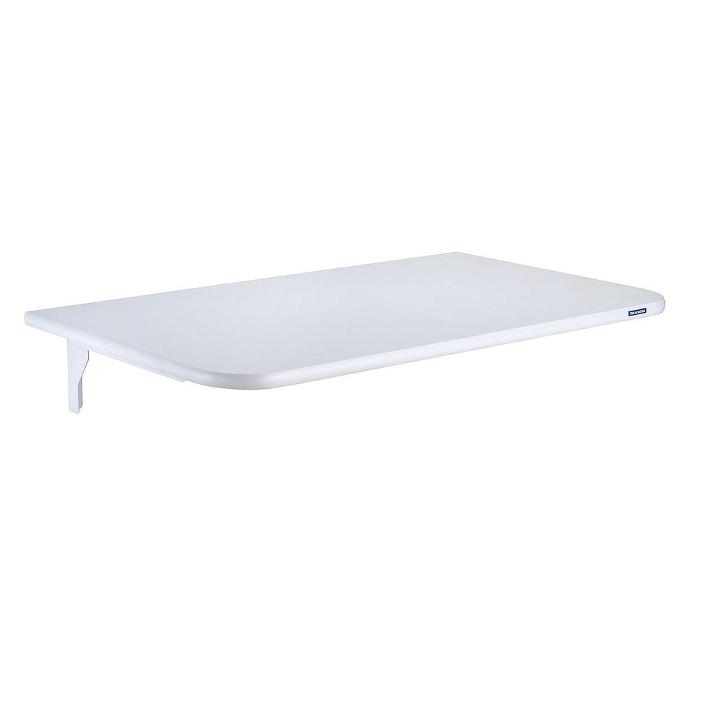 [91734074] MESA PLEGABLE EN MADERA DE PINO BLANCO 75X45 CM. CON SOPORTE METALICO