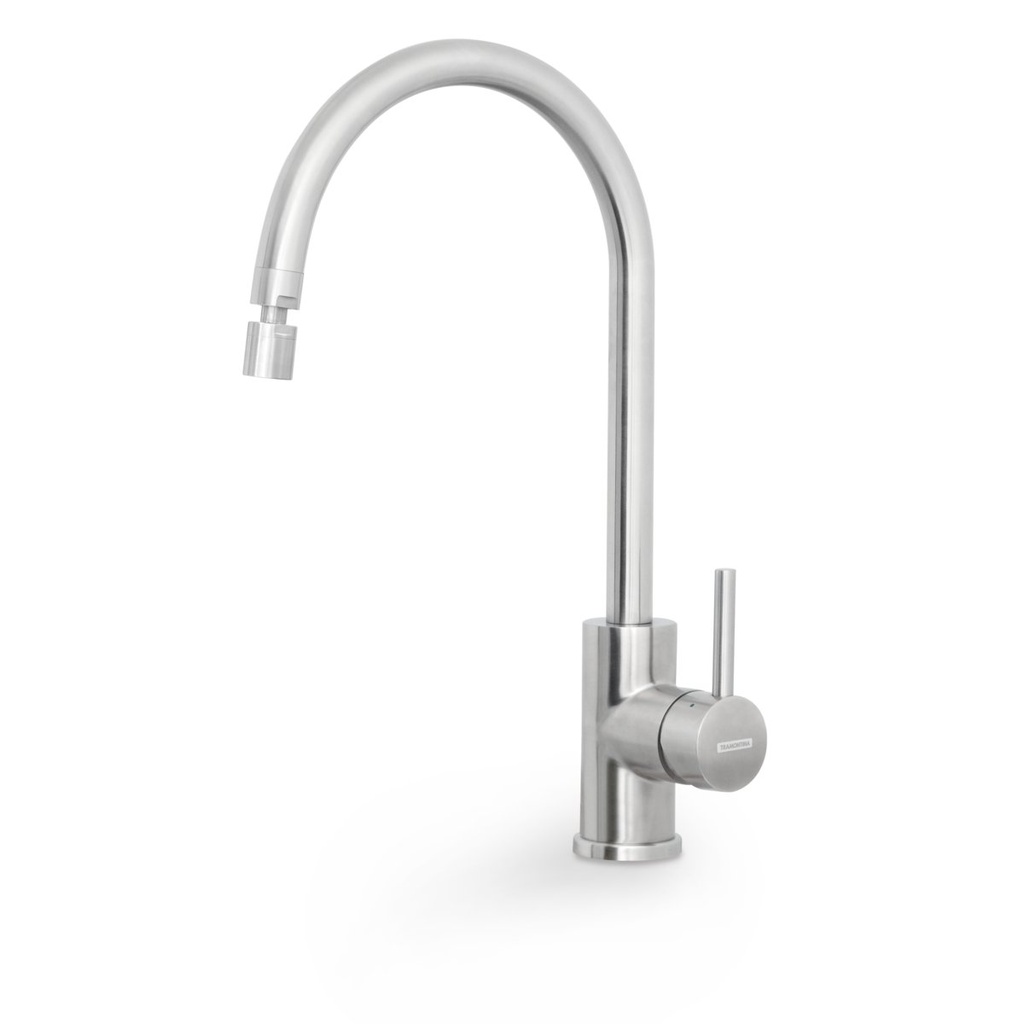MEZCLADOR MONOCOMANDO ARKO, EN ACERO INOX.