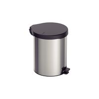 BASURERO NEW 12 L, CON PEDAL,  EN ACERO INOX.