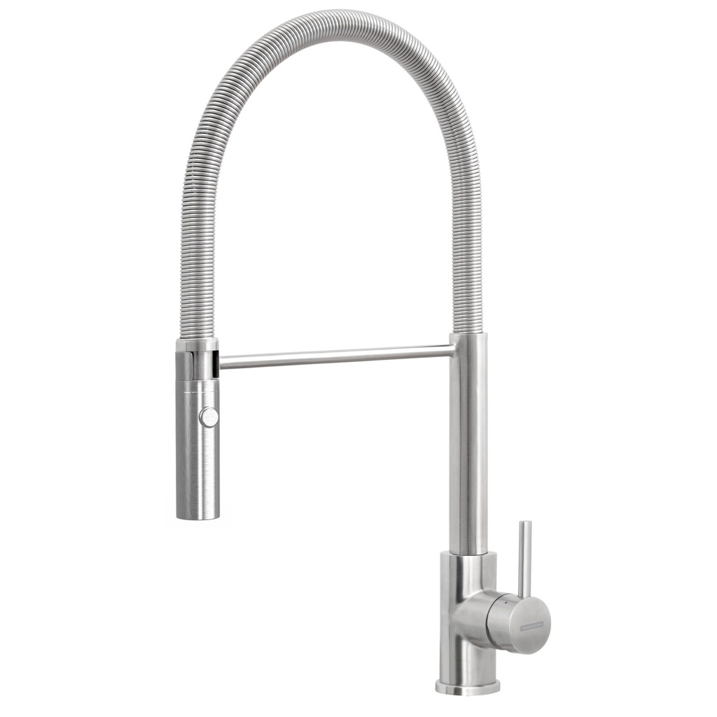 MEZCLADOR MONOCOMANDO VERSATILE, EN ACERO INOXIDABLE