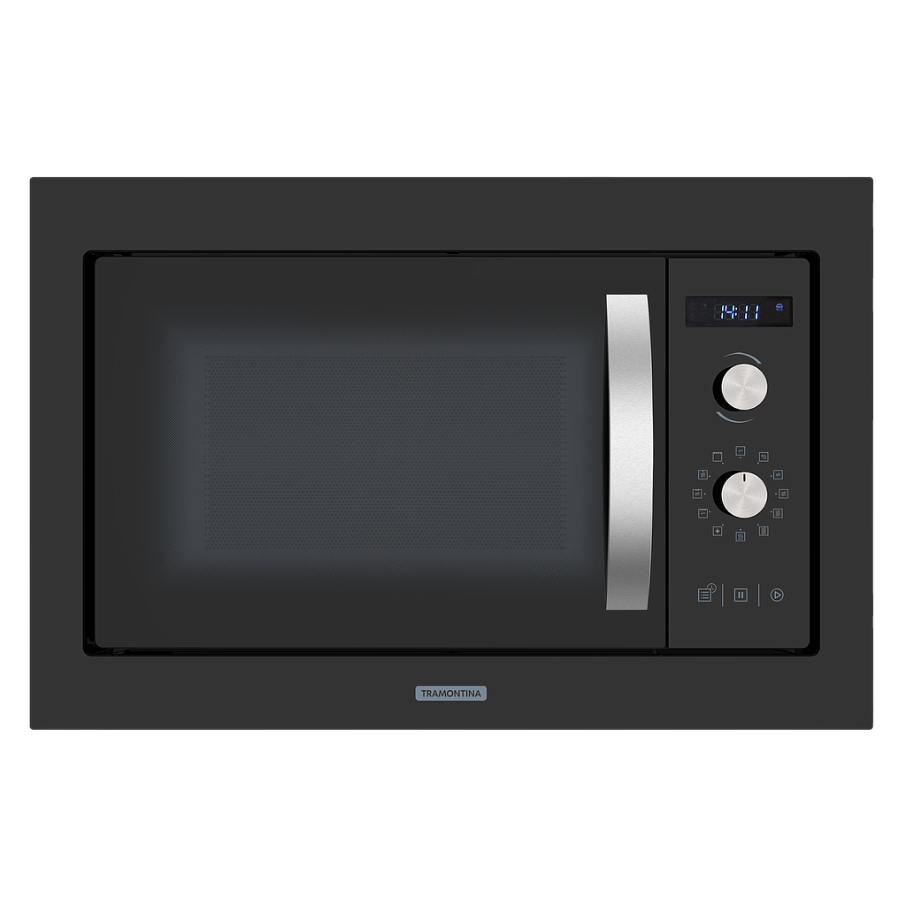 MICROONDAS EN VIDRIO TEMPLADO NEGRO 25L. 60 ELECTRICO DE EMBUTIR, PERFECTA, CON 8 FUNCIONES B2B