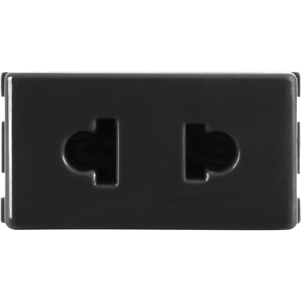 MODULO TOMACORRIENTE 2P UNIVERSAL 10A-15A 250V GRAFITO