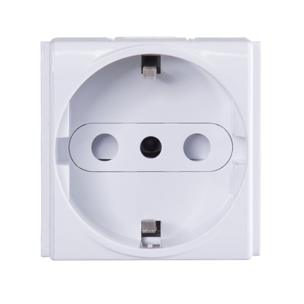 [57115036] MODULO TOMACORRIENTE 2P+T SCHUKO 16A 250V BLANCO