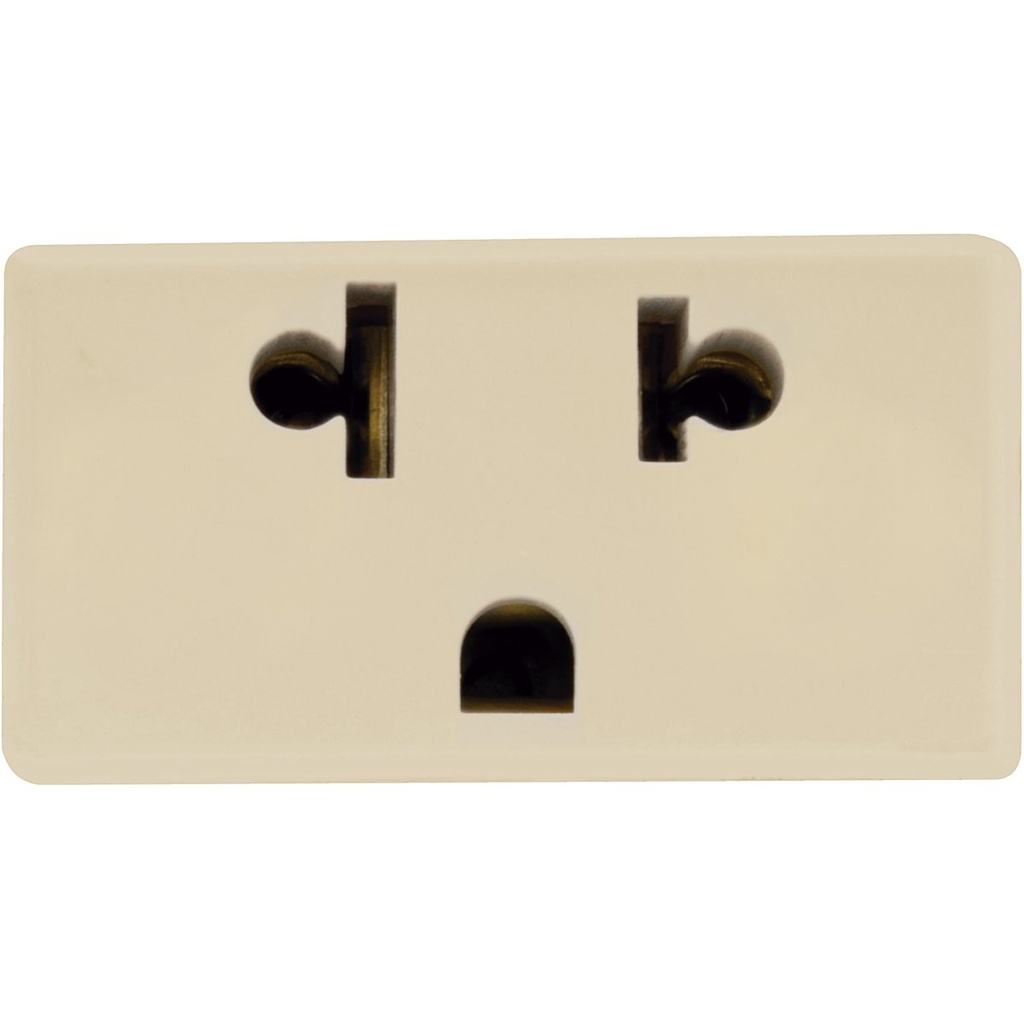 MODULO TOMACORRIENTE 2P+T UNIVERSAL 10A-15A 250V BEIGE