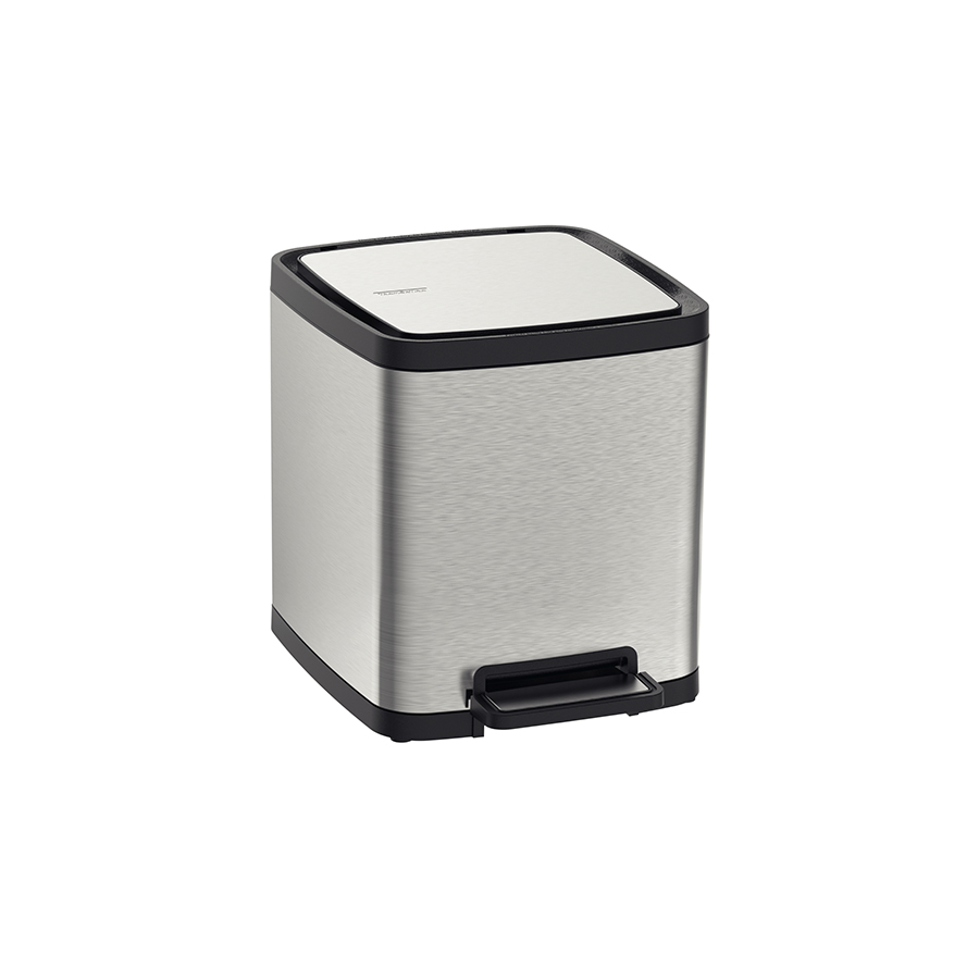 BASURERO OCTOS 10 L., CON PEDAL, EN ACERO INOX.