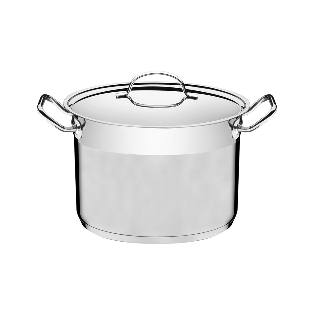 [62625240] OLLA EMPRESARIAL ALTA CON TAPA CON FONDO TRIPLE ACERO INOXIDABLE 7,8 L. Ø24 CM PROFESSIONAL