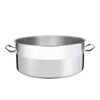 OLLA EMPRESARIAL SIN TAPA CON FONDO TRIPLE DE ACERO INOXIDABLE 35 L. Ø 45CM