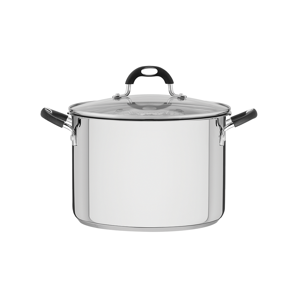 [62137240] OLLA PARA SPAGHETTI EN ACERO INOXIDABLE FONDO TRIPLE 6,1 L. Ø 24 CM. SOLAR SILICONE