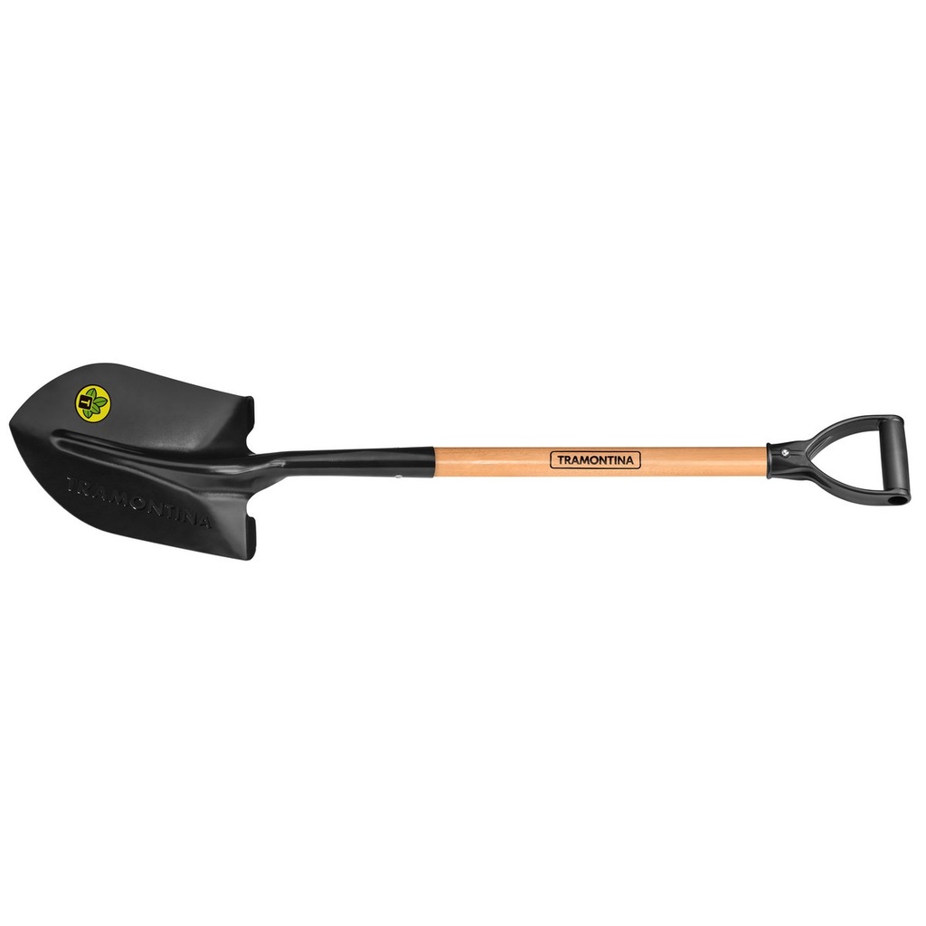 PALA REDONDA TIPO AMERICANA, MANGO DE MADERA 71 CM, EMPUÑADURA PLASTICA