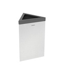 BASURERO TERNI 40 L., TRIANGULAR, EN ACERO INOX.