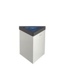 BASURERO TERNI 50 L., TRIANGULAR, EN ACERO INOX.