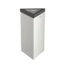 BASURERO TERNI 50 L., TRIANGULAR, EN ACERO INOX.