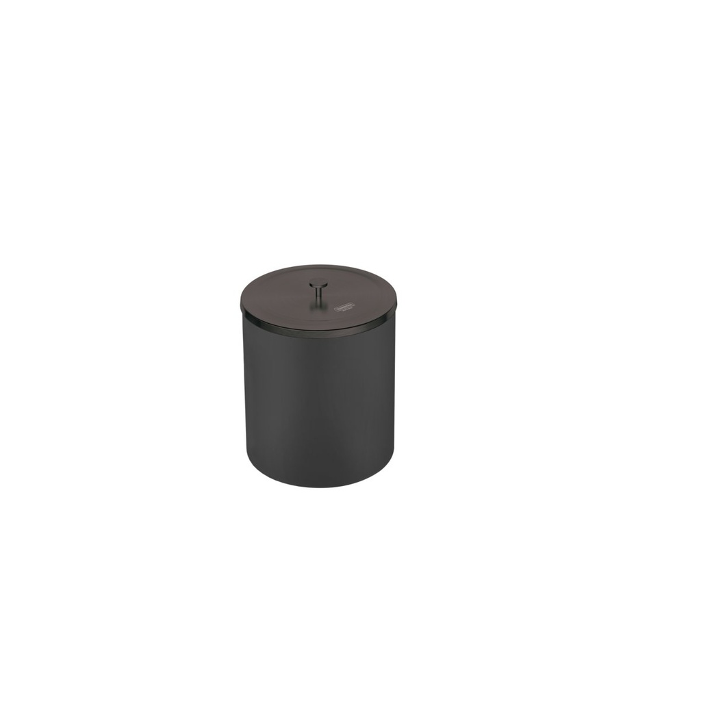 - BASURERO UTIL MIX 5L BLACK CON TAPA 