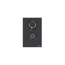 PLACA DE COCCION DOMINO 2GG, PERFECTA, EN VIDRIO TEMPLADO NEGRO, 50X30 CM