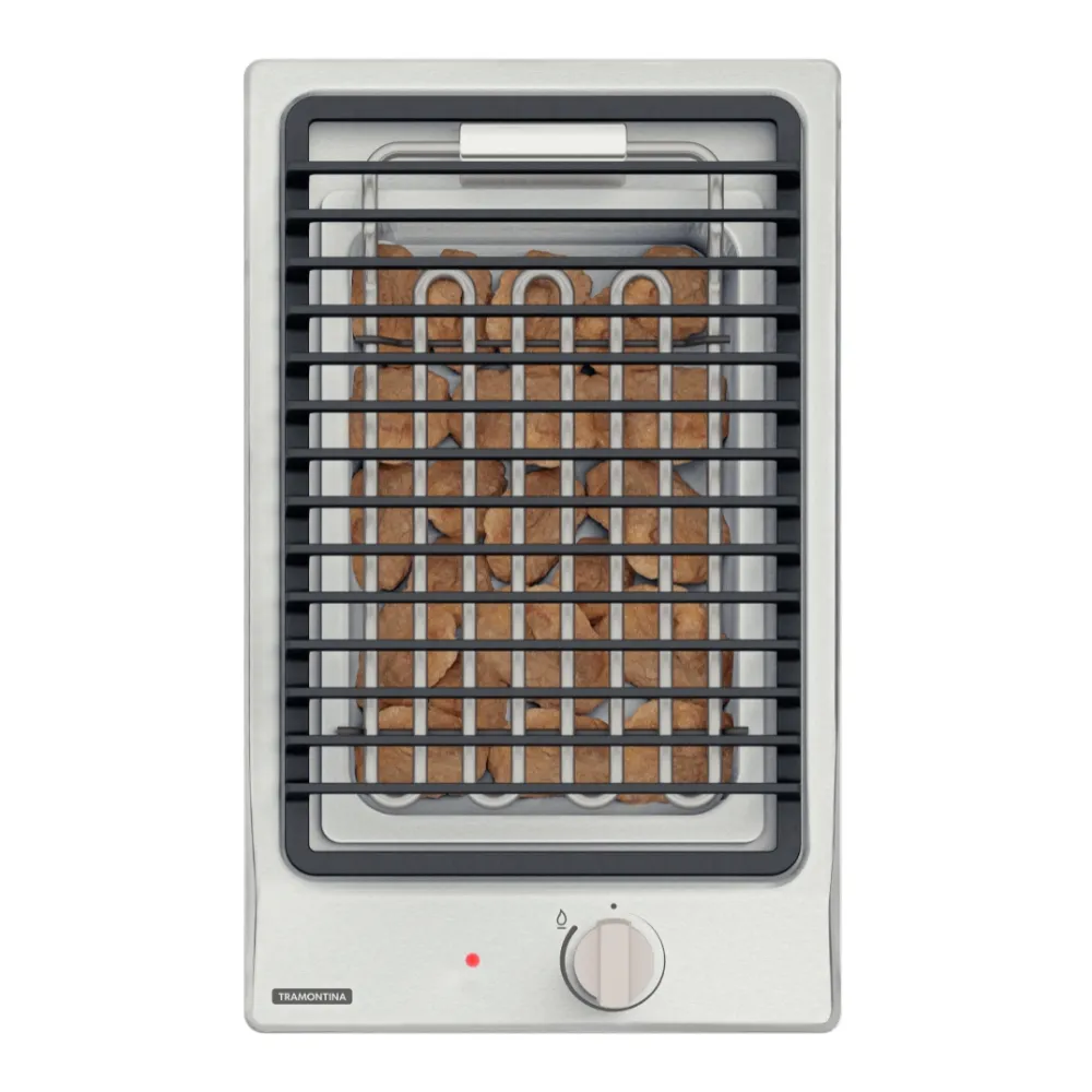 COCINA ENCIMERA DOMINO BBQ IX 30 220V, ELECTRICA, 30 X 50CM. BARBECUE CON PIEDRAS VOLCANICAS