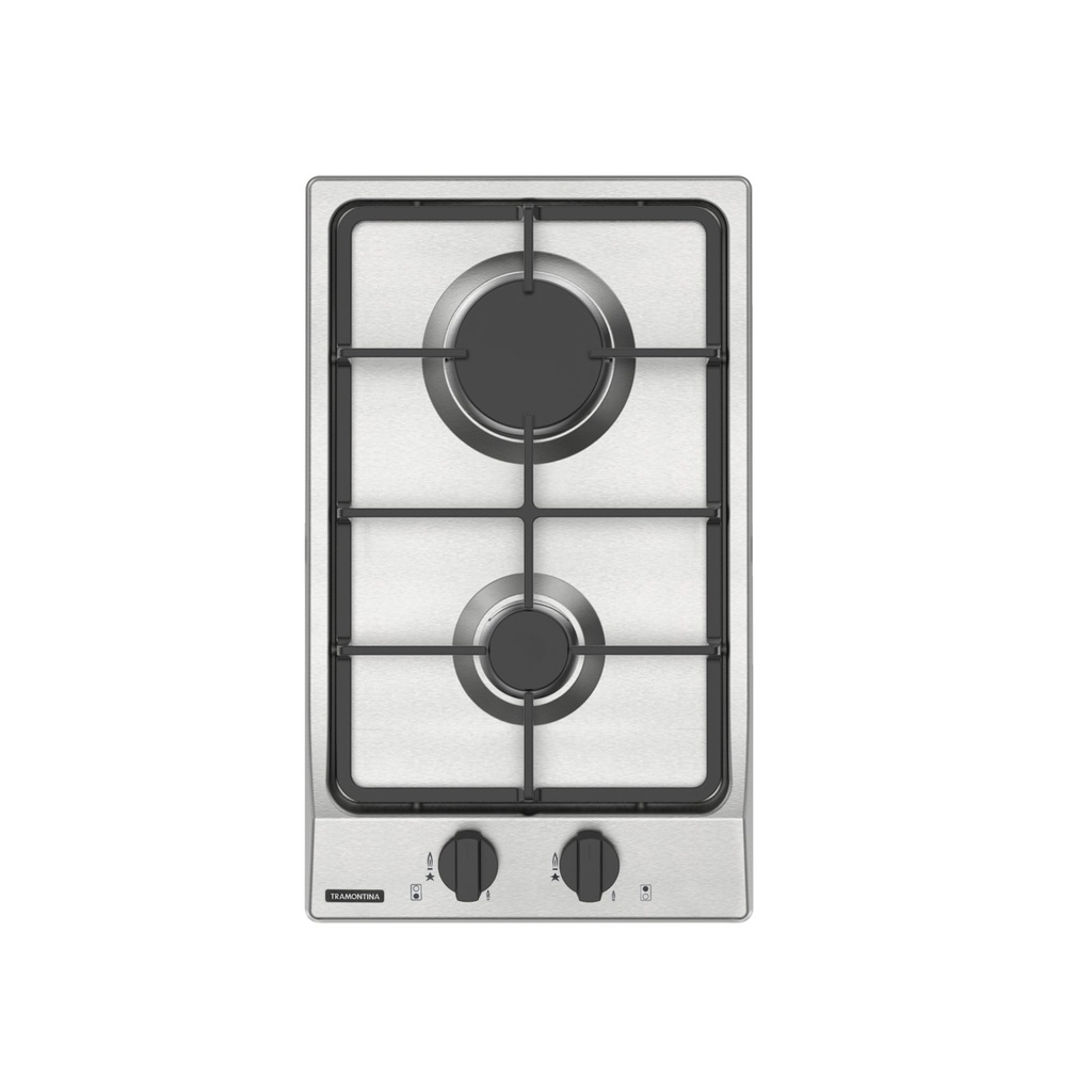 PLACA DE COCCION GAS INOX DOMINO FF 2GX 30, EN ACERO INOX., 30X50 CM