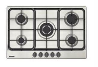 PLACA DE COCCION NEW PENTA 5GX TRI 75, REJILLAS DE HIERRO FUNDIDO, CON TRIPLE LLAMA, EN ACERO INOX., 75X50 CM.