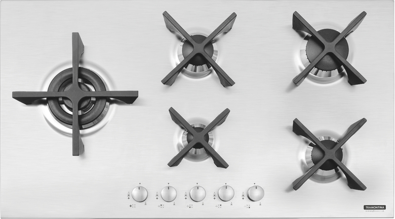 [94728124] PLACA DE COCCION PENTA INOX FLAT 5GX 90 SAFESTOP, DESIGN COLLECTION, EN ACERO INOX., 90X50 CM