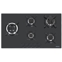 COCINA ENCIMERA PENTA SIDE PLUS B 5GG TRI 90, PERFECTA, CON TRIPLE LLAMA, EN VIDRIO TEMPLADO NEGRO, 86X51 CM