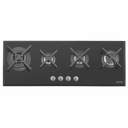COCINA ENCIMERA SLIM GLASS FLAT BLACK 4GG B 100 SAFESTOP, DESIGN COLLECTION, EN VIDRIO TEMPLADO, 100X38 CM