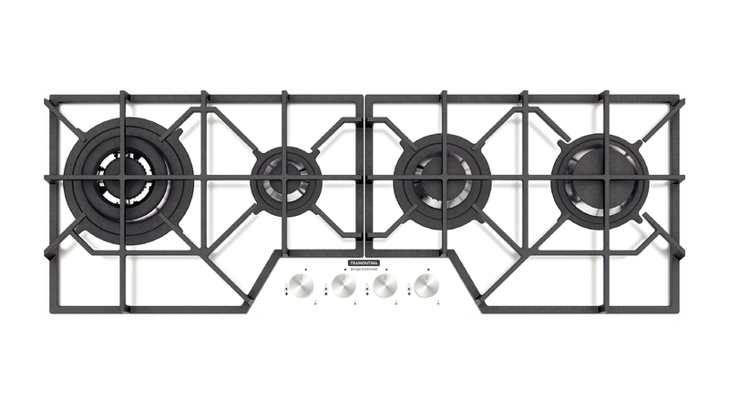 [94732194] PLACA DE COCCION SLIM GLASS FULL WHITE 4GG B100 SAFESTOP, DESIGN COLLECTION, EN VIDRIO TEMPLADO, 101,5X38 CM.