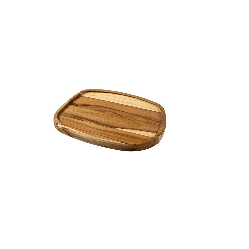PLATO DE MADERA 24 X 20 CM. PARA CHURRASCO