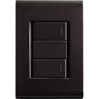 2X INTERRUPTOR UNIPOLAR 10A/250V, LIZ GRAFITO