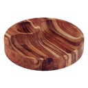 PLATO PARA PICADAS DE MADERA TECA Ø31,5 CM. BBQ