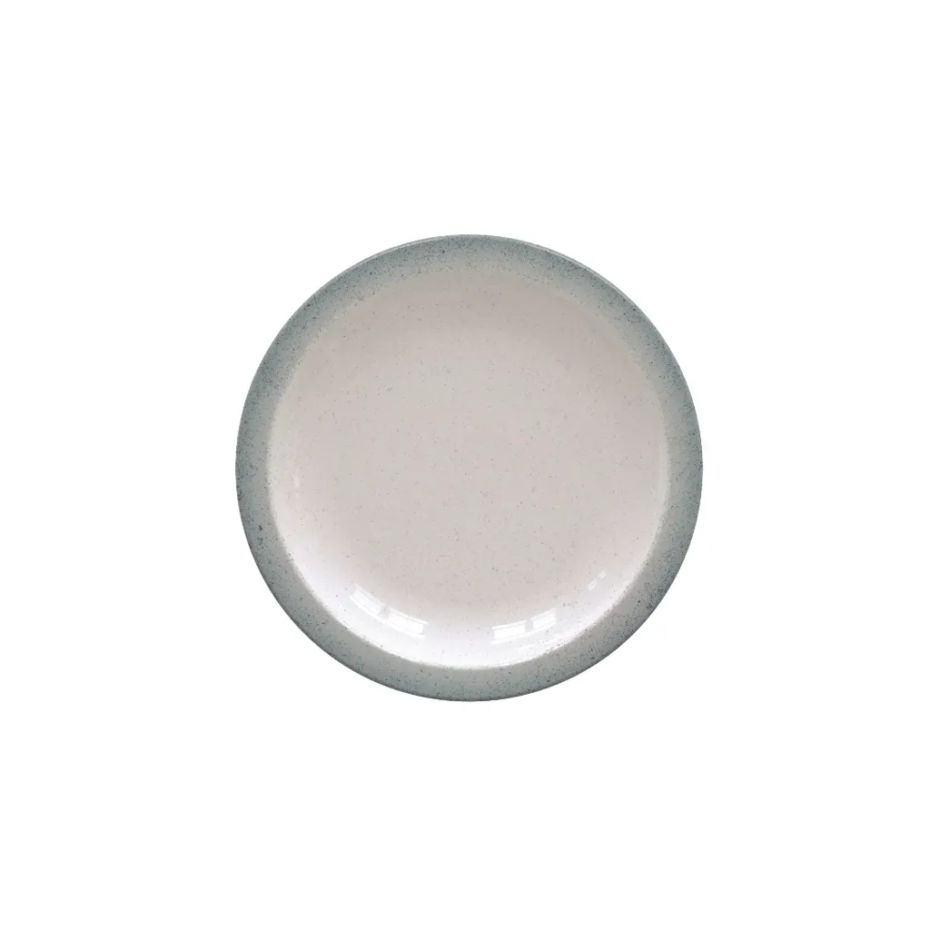 PLATO PARA POSTRE EN PORCELANA Ø21 CM. RUSTICO CINZA