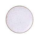 PLATO RASO EN PORCELANA Ø25 CM. RUSTICO MARRON