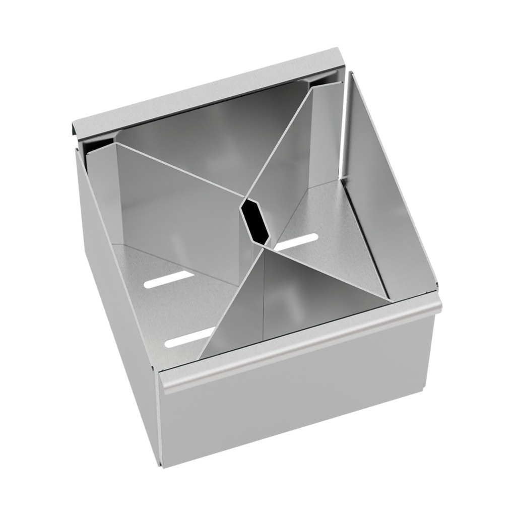 [94534124] PORTA CUBIERTOS EN ACERO, FLUSH, INOX 15 CM. PARA CANALES HUMEDOS