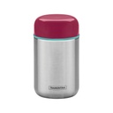 POTE TERMICO EN ACERO INOXIDABLE CON TAPA ROJA DE 0,4 L. BY ME