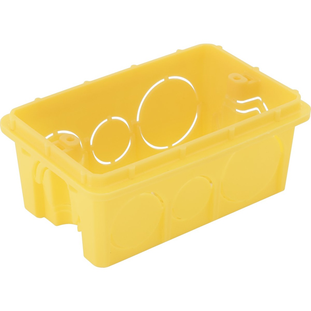 [57500044] 4 CAJA DE EMPOTRAR 4X2 ALTA AMARILLA