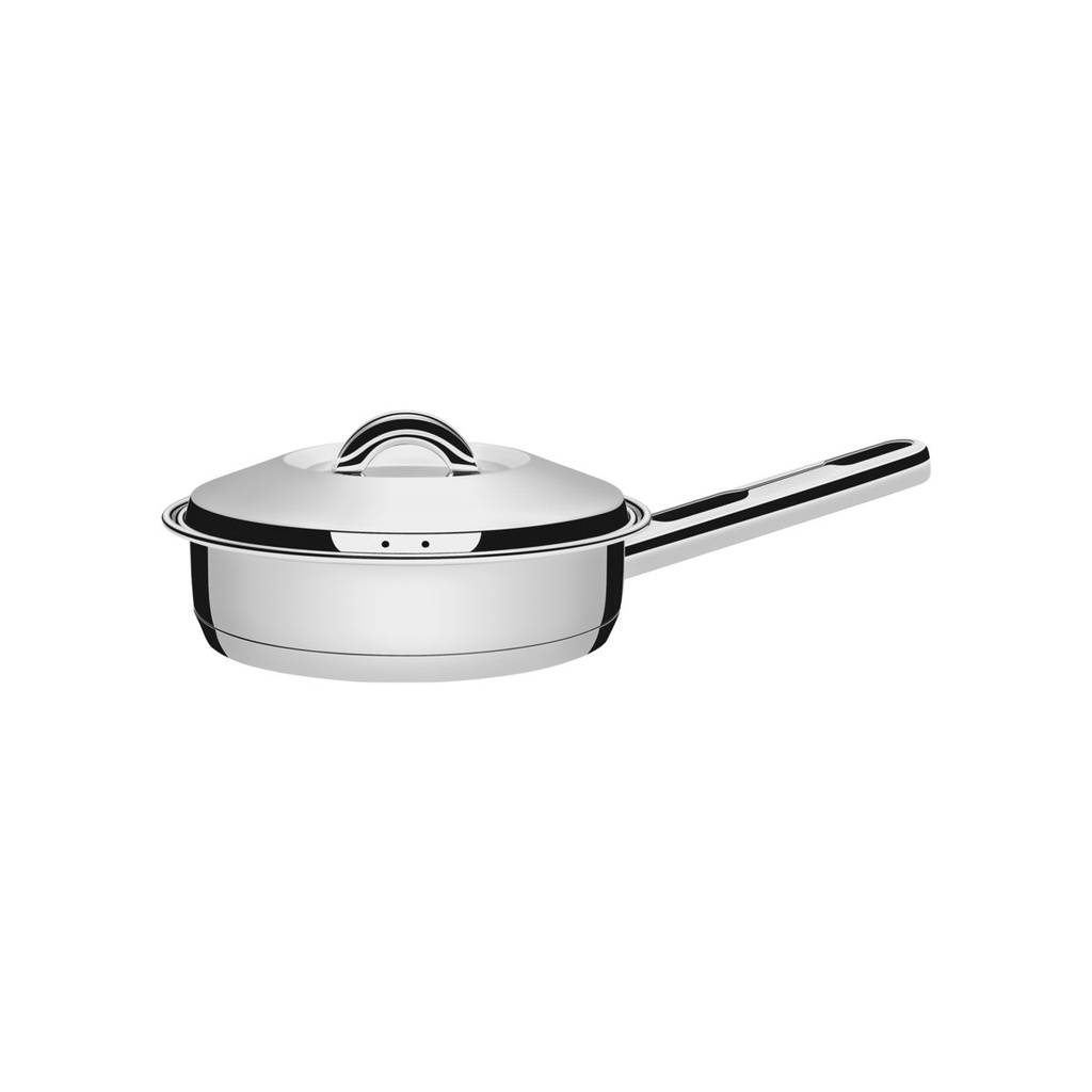 [62500200] SARTEN CON TAPA EN ACERO INOXIDABLE Ø 20CM 2,1L. SOLAR