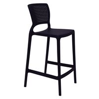 SILLA ALTA BAR NEGRA SAFIRA