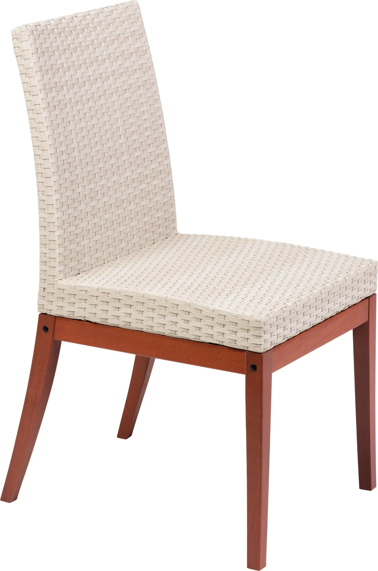 [10980016] SILLA DE FIBRA BEIGE Y MADERA JATOBA CON ECO BLINDAGE